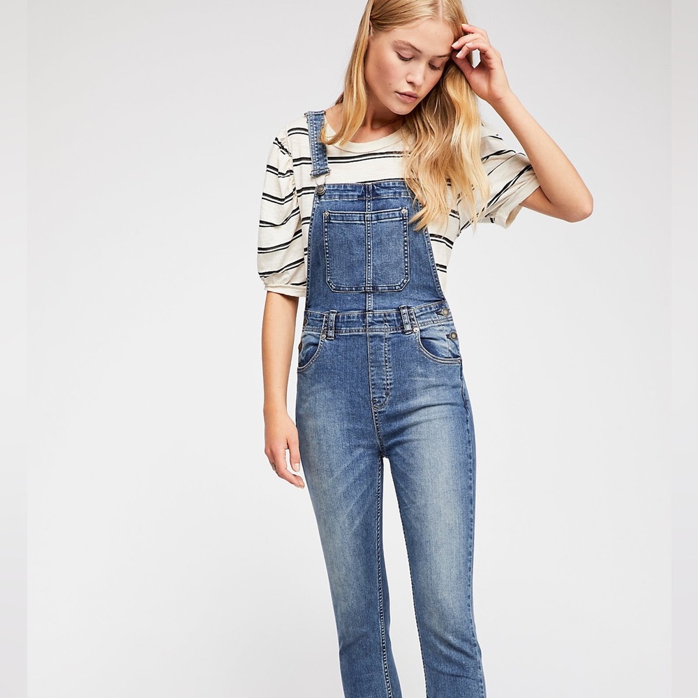 Free people denim overalls